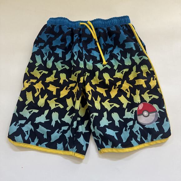POKÉMON Swim Trunks Swim Shorts Mesh Lining Boys Kids 14/16 All Over Print - Picture 1 of 10